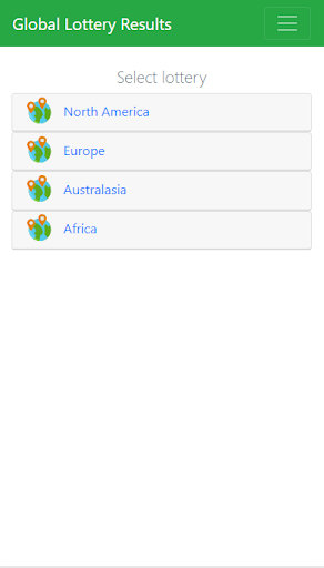 Android application World Lotto Results screenshort