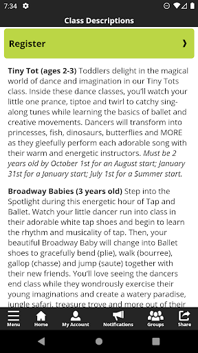 Bluffton School of Dance Screen 3