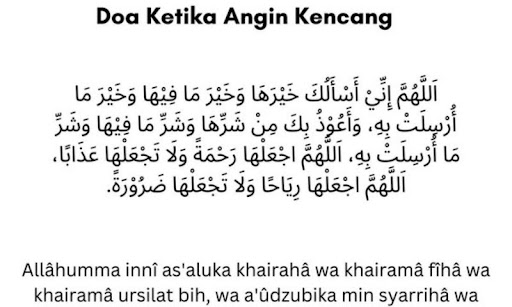 Doa Saat Sedang Angin Kencang