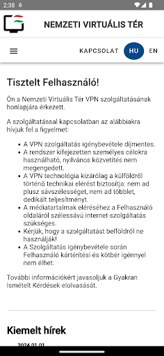 Nemzeti Virtuális Tér Screen 2