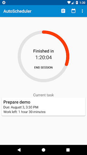 Android application AutoScheduler screenshort