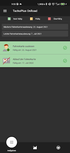 Android application TachoPlus OnRoad screenshort