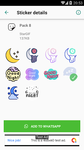 Good Night Stickers Screen 2