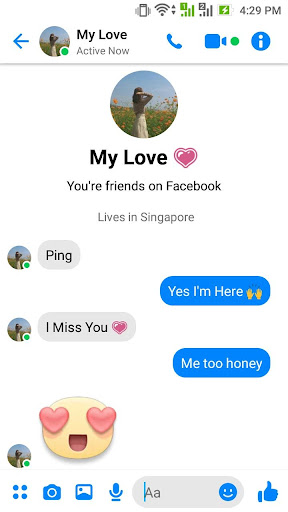 Fake chat conversation for messenger