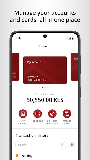 Screenshot of Equity Mobile