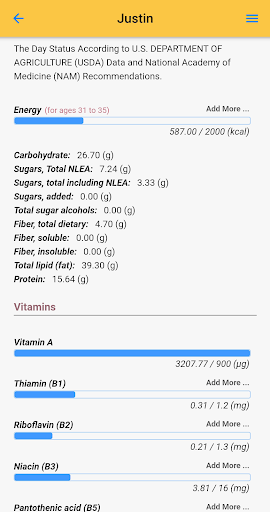 Vitamin Diet Planner and Nutri