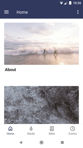 Android application Island Church screenshort