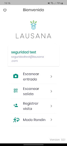 Android application Lausana seguridad screenshort