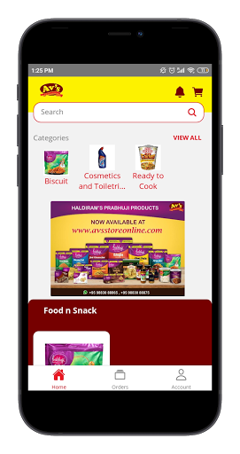 Android application AV’s Online Store screenshort