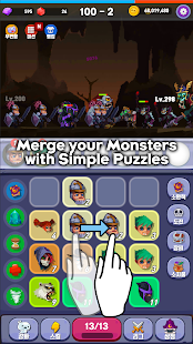 Merge Monster VIP - Offline Idle Puzzle RPG Screenshot