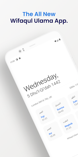 Android application Prayer Times by Wifaqul Ulama screenshort