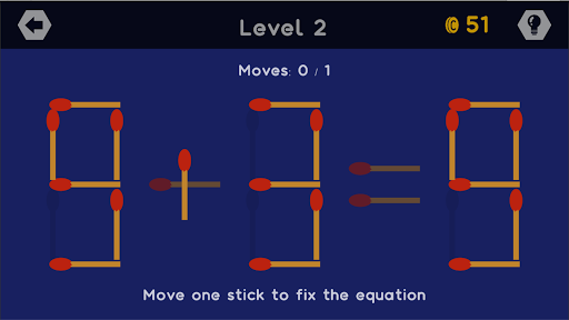 Android application Math Sticks - Puzzle Game screenshort