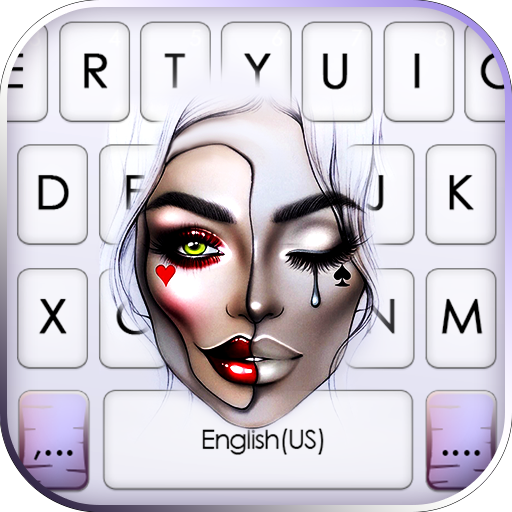 Cool Poker Girl Keyboard Backg logo