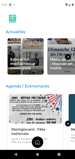 Android application Montgiscard et moi screenshort