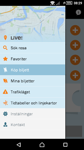 Android application Karlstadsbuss screenshort