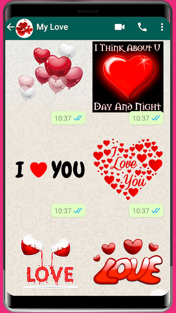 Captura de Pantalla 4 WASticker - Amor romántico android