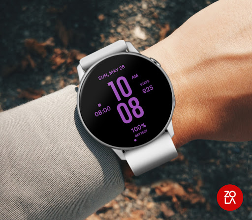 Flat Purple Watch Face Screen 3