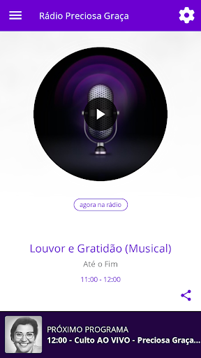 Android application Rádio Preciosa Graça screenshort