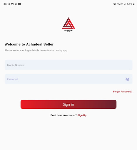 Achadeal Seller Screen 2