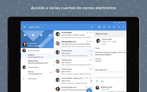 Zoho Mail - Email and Calendar Screenshot