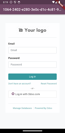 OdooConnect Screen 2