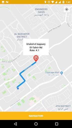 Android application Park Me screenshort