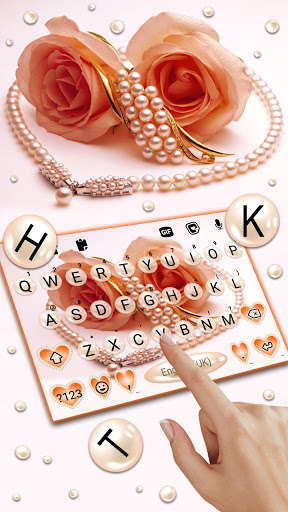 Rose Gold Pearls Theme Screen 2