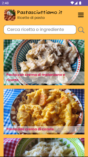 Android application Pastasciuttiamo - Ricette screenshort