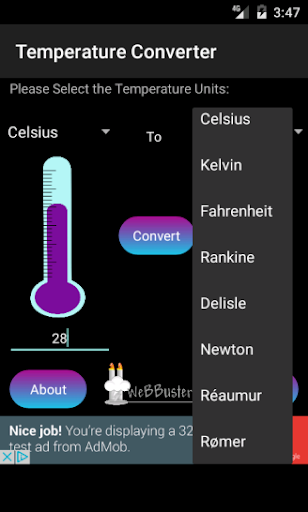 Temperature Converter Screen 3