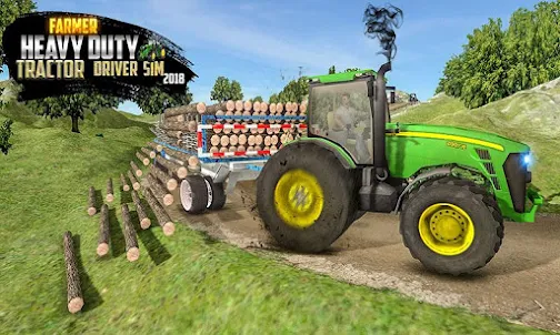 駕駛Sim 2018的農夫重的拖拉機