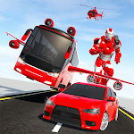 Cover Image of Herunterladen US Car Robot Bus Transform : Helicopter Robot Game 1.0 APK