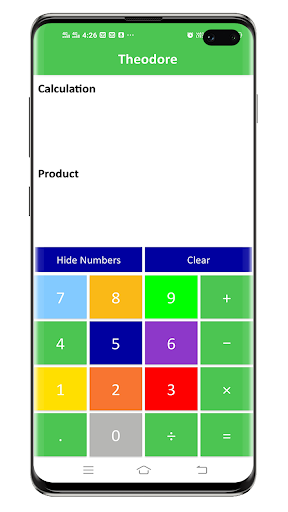 Theodore - Color keypad calcul Screen 2