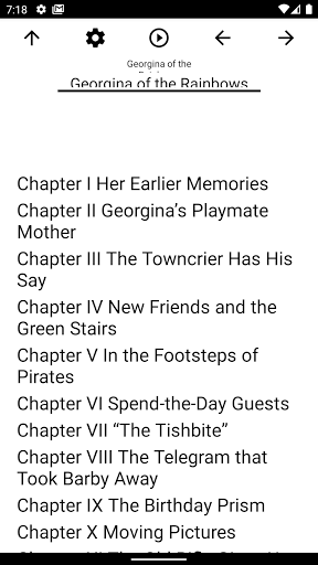 Android application Book, Georgina of the Rainbows screenshort
