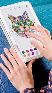 Cat Coloring Pages for Adults Screenshot