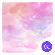 Pink Bling Galaxy APUS Launcher theme