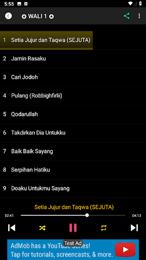 Android application Wali Band Full Mp3 Offline screenshort
