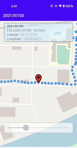 Android application Walk History - GPS Logger/ Tra screenshort