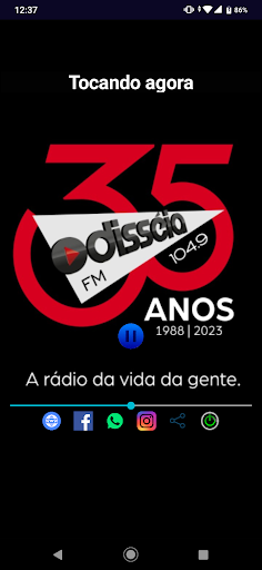 Android application Odisséia FM 104.9 screenshort