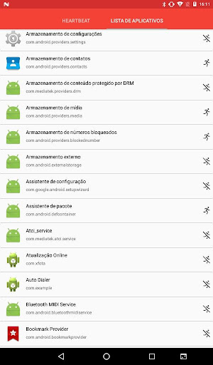 Android application Monitor de Serviços Mensis screenshort