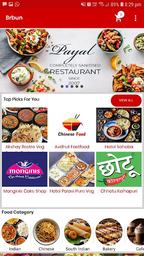 BRBUN - FOOD DELIVERY APP Screen 3