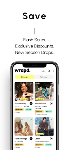 Wrapd: Shop & Save Screen 2