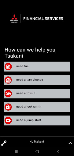 Android application Mitsubishi Assist screenshort