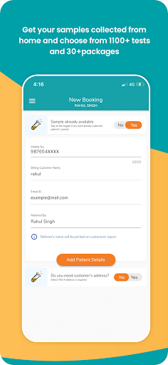 Android application Healthians Partner screenshort