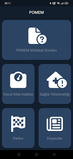 Android application POMEM - Mülakat Çıkmış Sorular screenshort