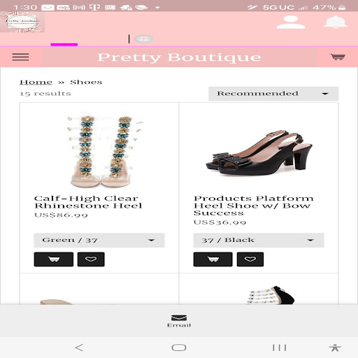 Pretty Boutique Screen 2