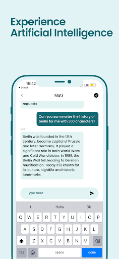 Android application Mati - AI Chatbot screenshort