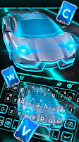 screenshot of Flashy Neon Sports Car Keyboar