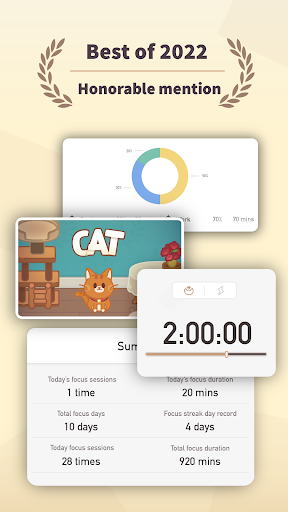 Android application Striving: Pomodoro study timer screenshort