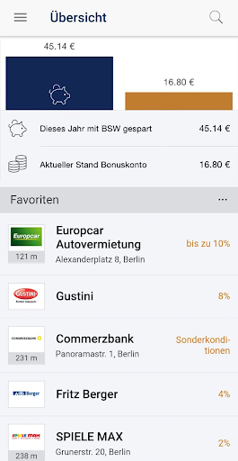 BSW-App: Sparvorteile sichern Screen 2