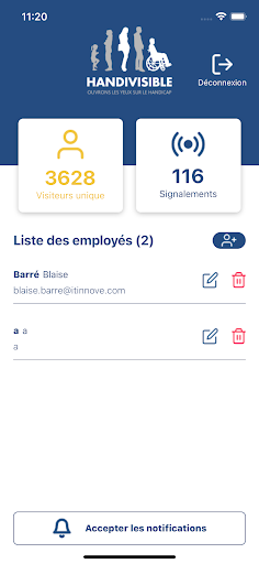 Handivisible Établissements Screen 2